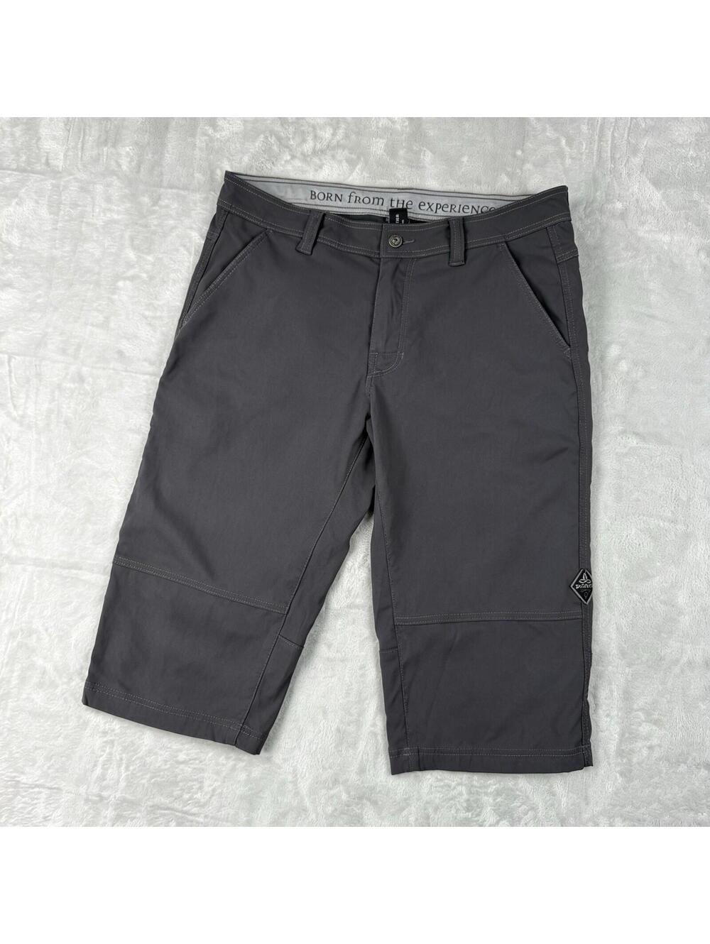Prana Hiking Shorts Men 34 Capri Pants Outdoor Trail Performance Stretch Utility